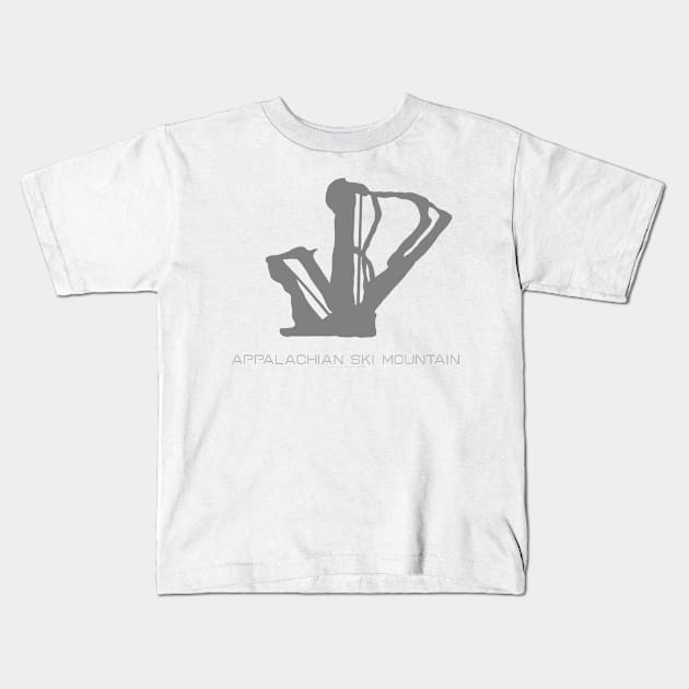 Appalachian Ski Mountain Resort 3D Kids T-Shirt by Mapsynergy